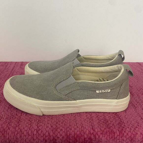 Taos Footwear Rubber Soul Slip On Canvas Sneakers Gray Size 6.5 - Picture 4 of 10